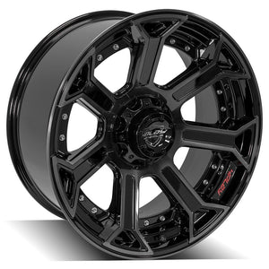 4Play Gen2 4P70 Gloss Black w/ Brushed Face & Tinted Clear 22x10.0 -18 6x139.7|6x135mm 106.1mm - Wheelwiz