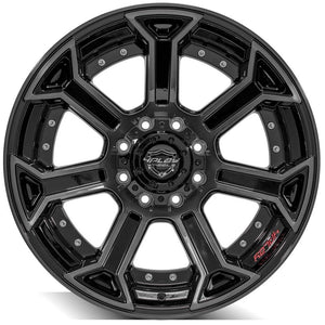 4Play Gen2 4P70 Gloss Black w/ Brushed Face & Tinted Clear 22x10.0 -24 8x165.1mm 124.9mm - Wheelwiz
