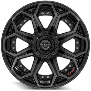 4Play Gen2 4P80R Gloss Black w/ Brushed Face & Tinted Clear 20x10.0 -24 5x127|5x139.7mm 87.1mm - Wheelwiz
