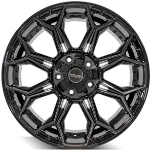 4Play Gen3 4P83 Gloss Black w/ Brushed Face & Tinted Clear 20x10.0 -18 5x127|5x139.7mm 87.1mm - Wheelwiz