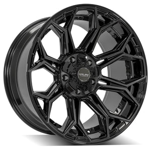 4Play Gen3 4P83 Gloss Black w/ Brushed Face & Tinted Clear 20x10.0 -18 5x127|5x139.7mm 87.1mm - Wheelwiz