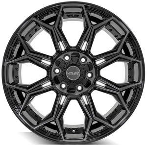 4Play Gen3 4P83 Gloss Black w/ Brushed Face & Tinted Clear 20x10.0 -18 6x139.7|6x135mm 106.1mm - Wheelwiz