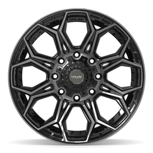 4Play 4P83 Gloss Black Brushed with Tinted Clear 20x10 -18 8x170|N/Amm 124.9mm - Wheelwiz