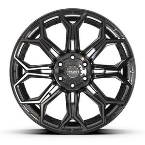 4Play Gen3 4P83 Gloss Black 22x9.0 +12 6x139.7|6x135mm 106.1mm