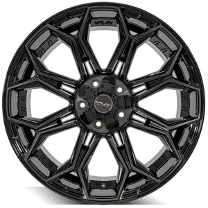 4Play Gen3 4P83 Gloss Black w/ Brushed Face & Tinted Clear 22x10.0 -18 5x127|5x139.7mm 87.1mm