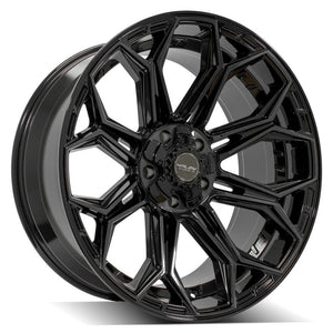 4Play Gen3 4P83 Gloss Black w/ Brushed Face & Tinted Clear 22x10.0 -18 5x127|5x139.7mm 87.1mm