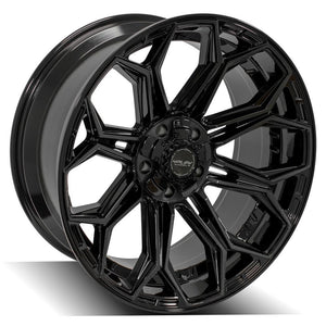 4Play Gen3 4P83 Gloss Black w/ Brushed Face & Tinted Clear 22x10.0 -18 5x127|5x139.7mm 87.1mm