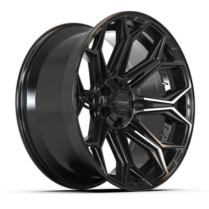 4Play Gen3 4P83 Gloss Black 22x10.0 -18 6x139.7|6x135mm 106.1mm