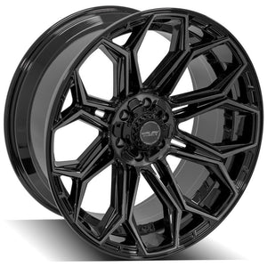 4Play Gen3 4P83 Gloss Black w/ Brushed Face & Tinted Clear 22x10.0 -18 6x139.7|6x135mm 106.1mm