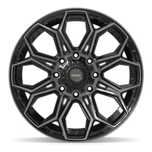 4Play 4P83 Gloss Black Brushed with Tinted Clear 22x10 -18 8x170|N/Amm 124.9mm - Wheelwiz