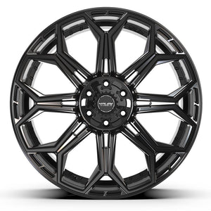 4Play Gen3 4P83 Gloss Black 24x10.0 +18 6x139.7|6x135mm 106.1mm - Wheelwiz