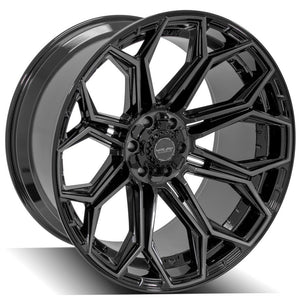 4Play Gen3 4P83 Gloss Black w/ Brushed Face & Tinted Clear 24x12.0 -44 6x139.7|6x135mm 106.1mm - Wheelwiz