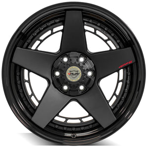4Play Forged Series 4PF5 Matte Black Center w/ Gloss Black Barrel 20x9.0 0 6x135|6x139.7mm 106.1mm