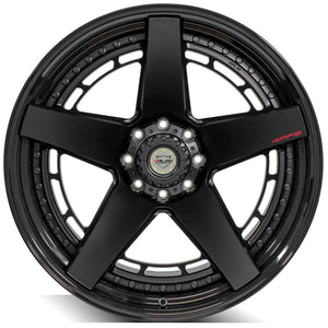 4Play Forged Series 4PF5 Matte Black Center w/ Gloss Black Barrel 24x14.0 -76 8x165.1mm 124.9mm