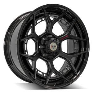 4Play Forged Series 4PF6 Matte Black Center w/ Gloss Black Barrel 22x10.0 -18 6x135|6x139.7mm 106.1mm