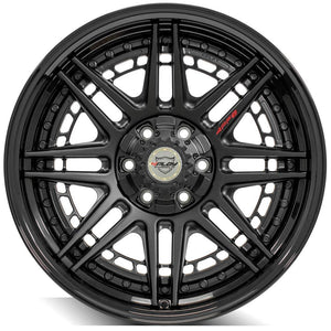 4Play Forged Series 4PF8 Matte Black Center w/ Gloss Black Barrel 20x9.0 0 6x135|6x139.7mm 106.1mm - Wheelwiz