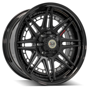 4Play Forged Series 4PF8 Matte Black Center w/ Gloss Black Barrel 20x9.0 0 6x135|6x139.7mm 106.1mm - Wheelwiz