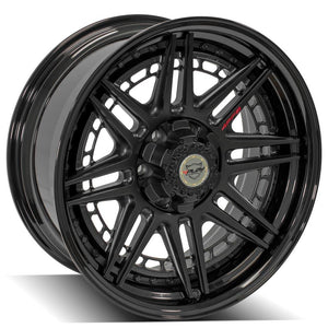 4Play Forged Series 4PF8 Matte Black Center w/ Gloss Black Barrel 20x9.0 0 6x135|6x139.7mm 106.1mm - Wheelwiz