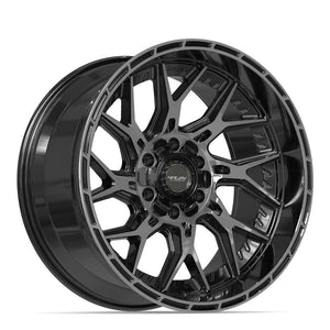 4Play 4PL28 Gloss Black Brushed with Tinted Clear 20x10 -18 6x135|6x139.7mm 106.1mm - Wheelwiz
