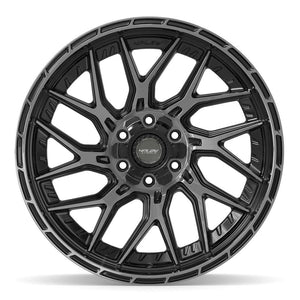 4Play 4PL28 Gloss Black Brushed with Tinted Clear 22x10 -18 6x135|6x139.7mm 106.1mm - Wheelwiz