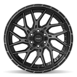 4Play 4PL28 Gloss Black Brushed with Tinted Clear 22x12 -44 6x135|6x139.7mm 106.1mm - Wheelwiz