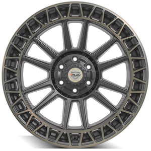 4Play Sport Series 4PS12 Satin Machined w/ Bronze 22x9.0 0 6x135|6x139.7mm 106.1mm