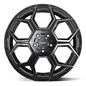 4Play 4PS26 Gloss Black Brushed with Tinted Clear 20x9 -6 5x127|5x139.7mm 87.1mm - Wheelwiz