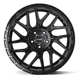 4Play 4PS28 Gloss Black Brushed with Tinted Clear 20x9 -6 5x127|5x139.7mm 87.1mm - Wheelwiz