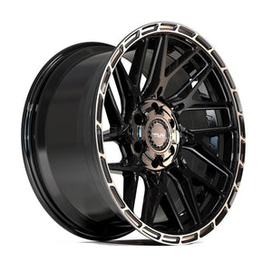 4Play Sport2.0 4PS28 Gloss Black w/ Brushed Face & Tinted Clear 22x10.0 +24 6x139.7|6x135mm 106.1mm