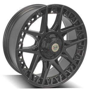 4Play Sport Series 4PS50 Satin Black Wheel 22x9.0 0 5x127|5x139.7mm 87.1mm