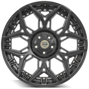 4Play Sport Series 4PS60 Satin Black Wheel 22x9.0 0 5x127|5x139.7mm 87.1mm