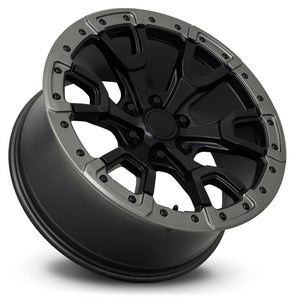 Factory Reproductions FR 99 Satin Black/Gray Ring 20x9 +20 6x135mm 87.1mm