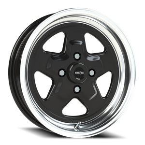 Vision Wheel 521H Gloss Black Machined Lip 15x4 -19 4x108mm 72.6mm - Wheelwiz