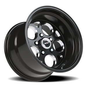 Vision Wheel 561 Gloss Black with Milled Windows 15x10 -25 5x114.3mm 83.1mm - Wheelwiz