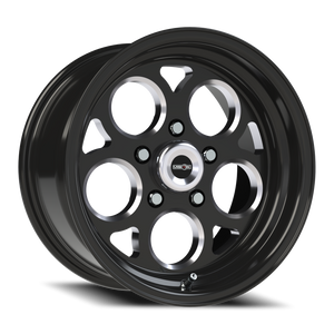 Vision Wheel 561 Gloss Black with Milled Windows 15x8 0 5x114.3mm 83.1mm - Wheelwiz