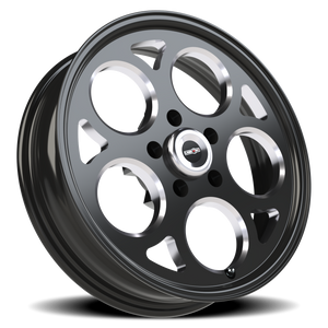 Vision Wheel 561 Gloss Black with Milled Windows 17x4.5 -24 5x115mm 83.1mm - Wheelwiz
