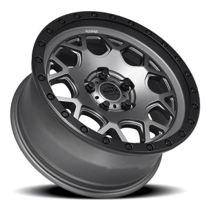 Reika R45 Gunmetal Grey / Satin Black Ring 17x8 +20 5x114.3mm 73.1mm