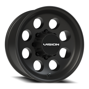 Vision Wheel 56VT Satin Black 17.5x6.75 -16 8x165.1mm 124.5mm - Wheelwiz