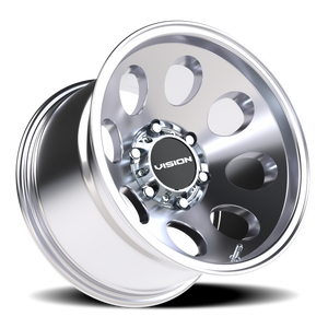 Vision Wheel 56 Polished 16x10 -25 6x139.7mm 110mm - Wheelwiz