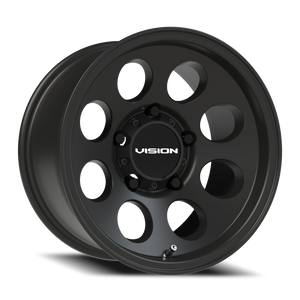 Vision Wheel 56 Satin Black 15x8 -19 5x139.7mm 110mm - Wheelwiz