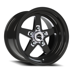 Vision Wheel 571 Gloss Black with Milled Center 15x10 0 5x120.65mm 83.1mm - Wheelwiz