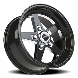 Vision Wheel 571 Gloss Black with Milled Center 15x7 0 5x120.65mm 83.1mm - Wheelwiz