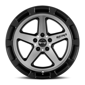 Reika R20 Gloss Black Machine Face 17x7 +15 5x100mm 65.1mm