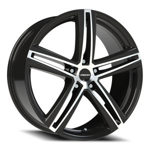 Vision Wheel 640 Gloss Black Machined Face 20x8.5 +40 5x114.3mm 73.1mm - Wheelwiz