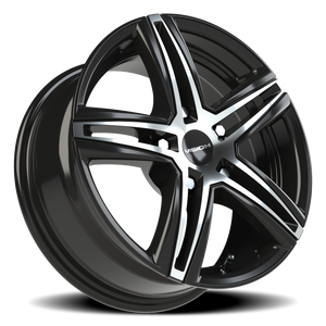 Vision Wheel 640 Gloss Black Machined Face 15x6.5 +38 5x114.3mm 73.1mm - Wheelwiz