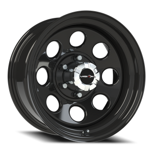 Vision Wheel 85H Gloss Black 17x8 -12 6x139.7mm 108mm - Wheelwiz