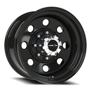 Vision Wheel 85H Gloss Black 17x9 -12 8x165.1mm 130.8mm - Wheelwiz