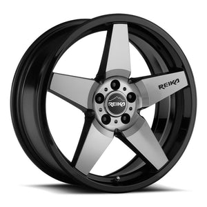 Reika R15 Gloss Black Machine Face 17x8 +38 5x114.3mm 65.1mm