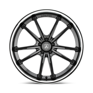 Asanti Black ABL-23 SIGMA Gloss Black W/ Chrome Lip 22x9 +32 5x112mm 72.6mm - Wheelwiz