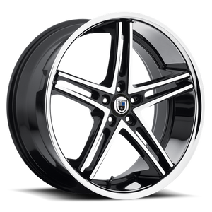 Asanti Black ABL-7 Machined Face With Ss Lip 20x10 +45 5x112mm 74.1mm - WheelWiz